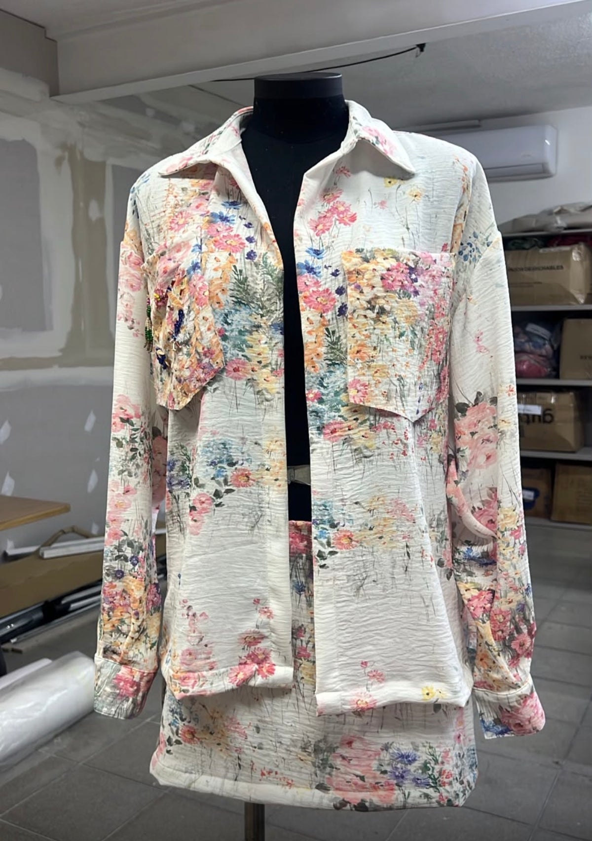 Multi Floral Wh Blouse